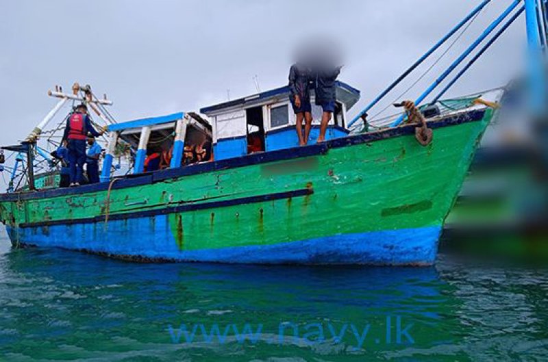 Navy seizes 2 Indian fishing boats poaching  Sri Lanka