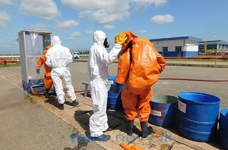 Navy conducts CBRN training programme in Hambantota