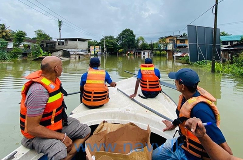 Navy continues flood relief operation in Western Province