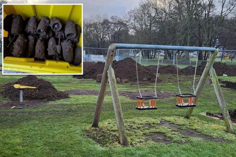 170 World War II bombs found under a playground in England 