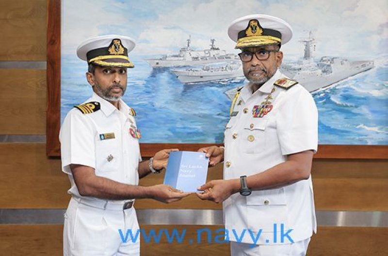 SL Navy Journal (12th) presented to Commander of the Navy