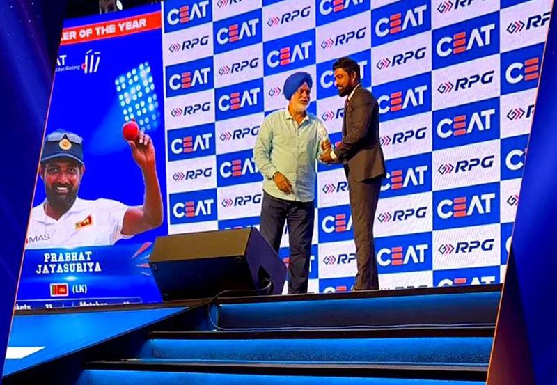 Sri Lanka's Prabath Jayasuriya named Test Bowler of the Year