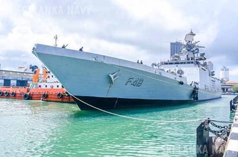 INS Satpura arrives at Colombo Port