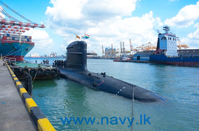 INS Vela  submarine  arrives in Colombo