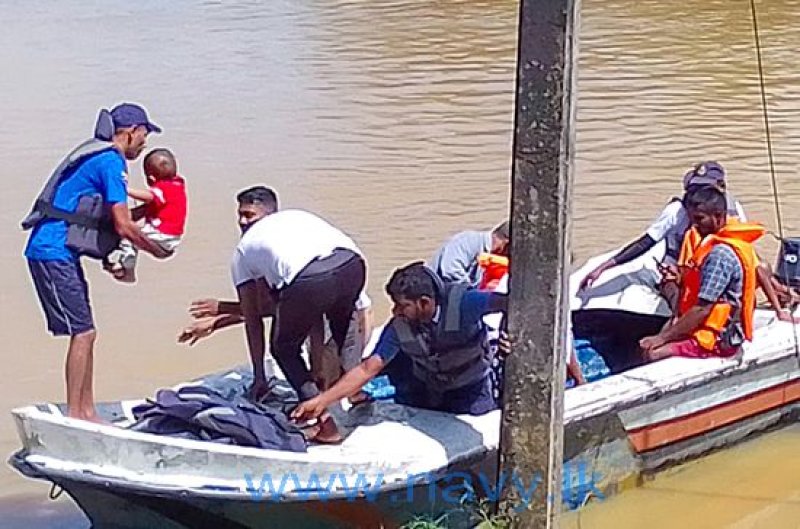 Navy assists flood victims in Matara district