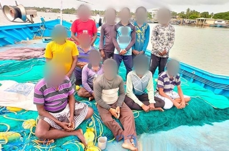 Two Indian trawlers poaching in Sri Lankan waters seized