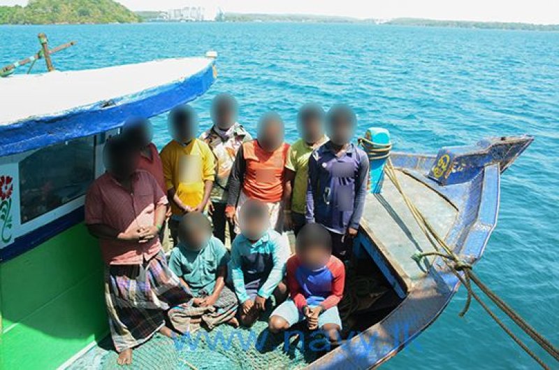 Navy takes hold of poaching trawler in Sri Lankan waters