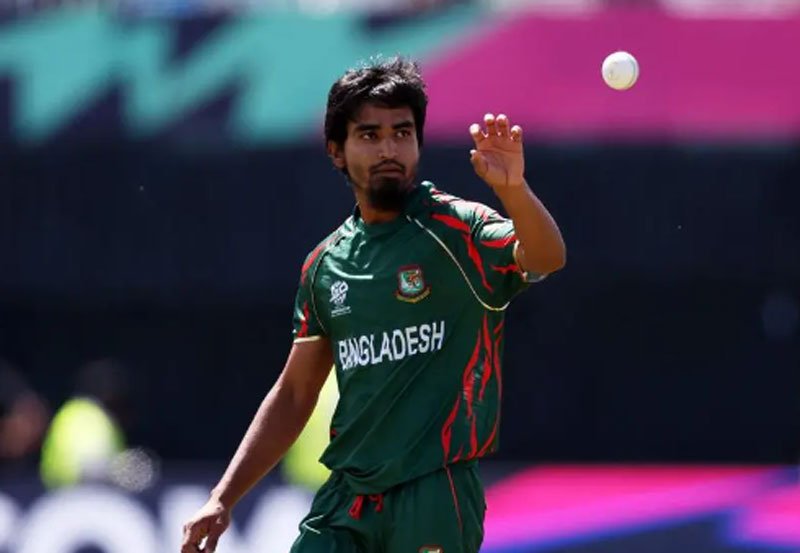 Bangladesh Pacer Tanzim fined