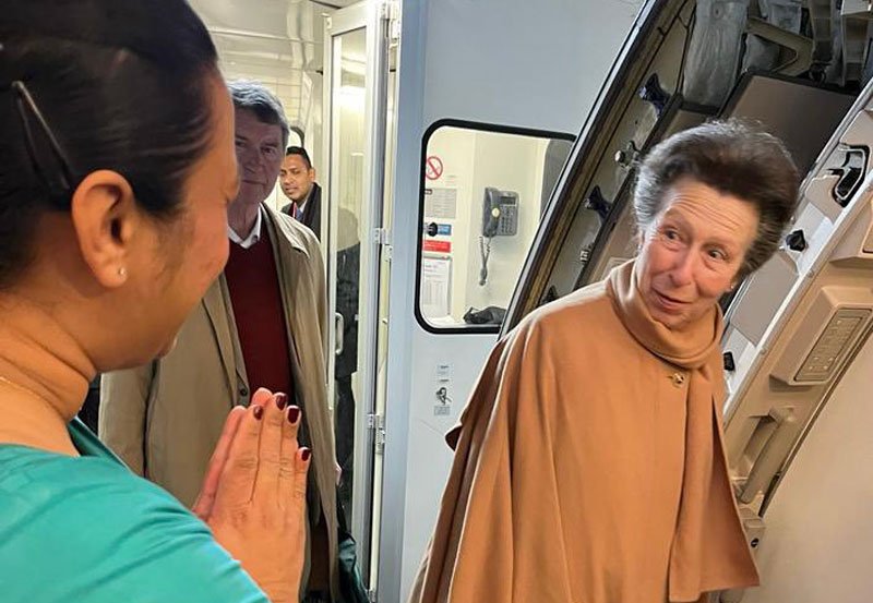 Princess Anne arrives in Sri Lanka