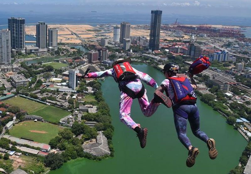 Colombo Lotus Tower hosts 188 leaps at Base Jump Event