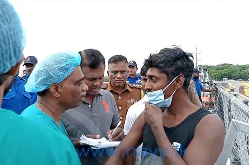 Critical Fisherman rushed to the Hambantota hospital