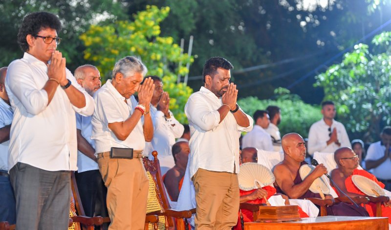 President Participates in Poson Poya Religious Observances