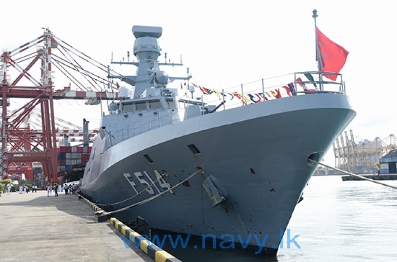 Turkish Naval Ship TCG Kinaliada arrives at port of Colombo