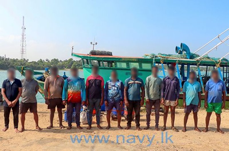 Navy seizes an Indian Fishing Boat Poaching in SL  Waters