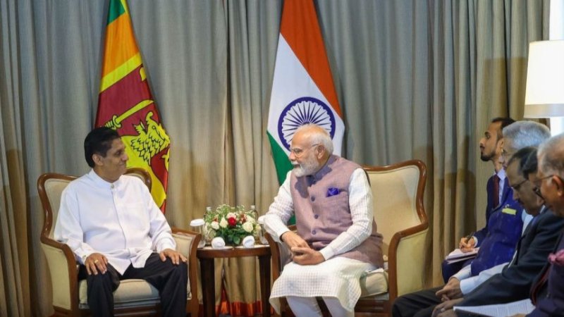 Narendra Modi meets opposition leader Sajith Premadasa