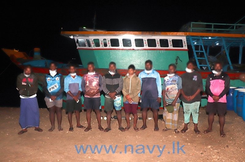 Indian fishing boat poaching in Sri Lankan waters seized