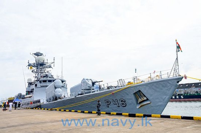 Indian Naval Ship INS Kuthar calls Port of Colombo