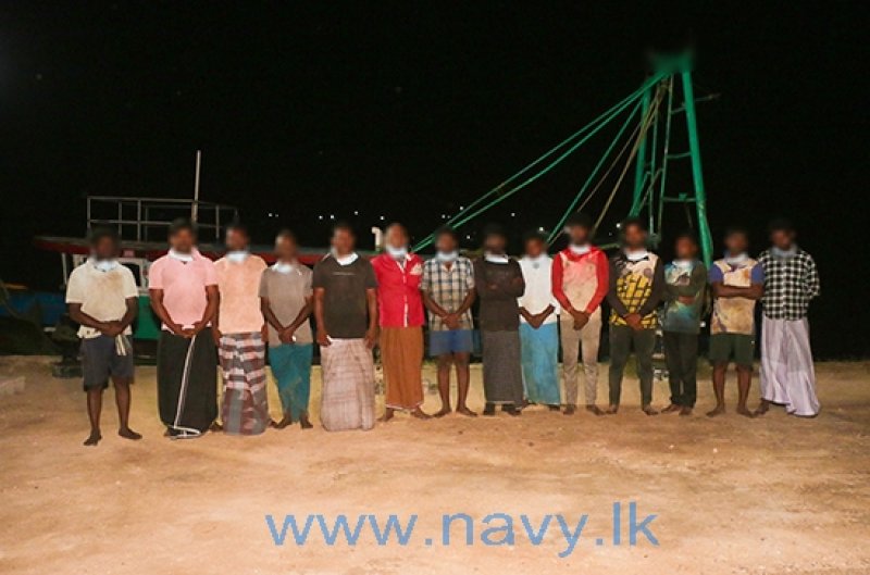 3 Indian trawlers poaching in Sri Lankan waters intercepted