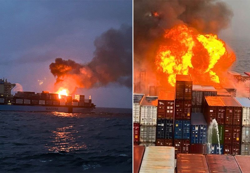 Fire breaks out on cargo ship en-route to Colombo off Goa