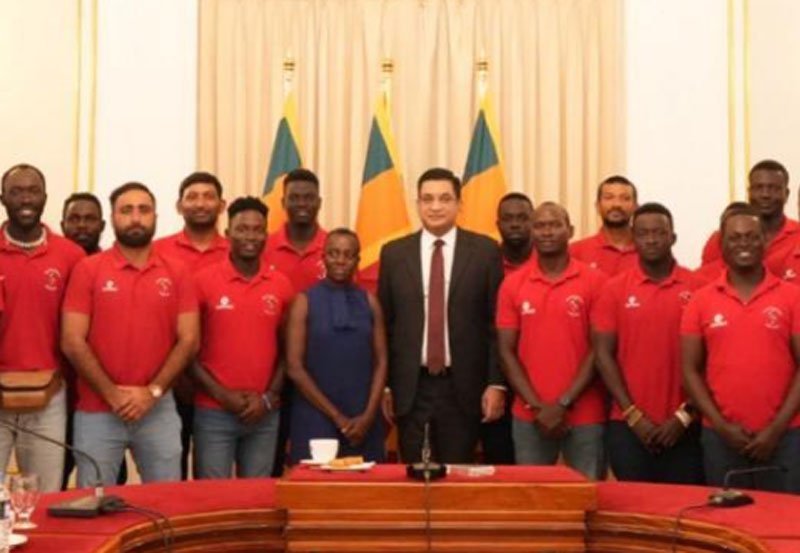 Uganda National Cricket Team calls on Ali Sabry in Sri Lanka