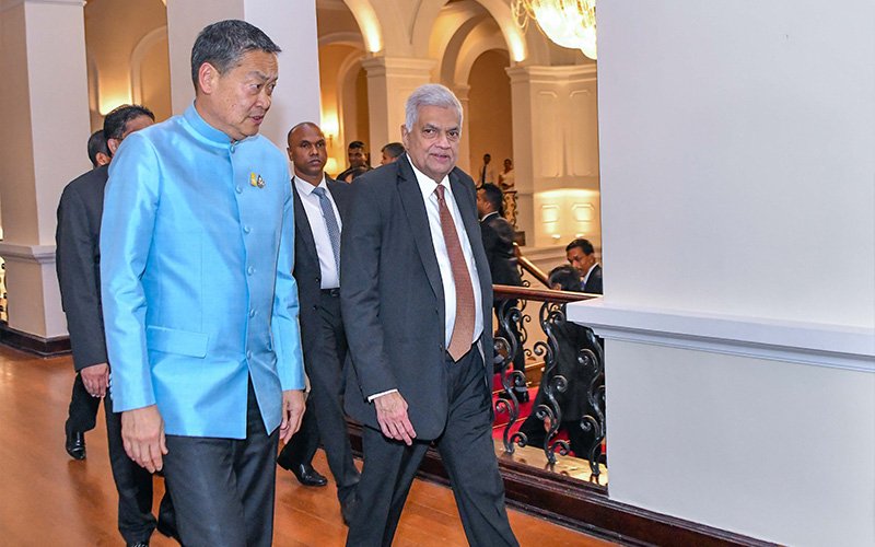 President Wickremesinghe Hosts Cordial Meeting with Thai PM