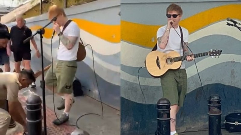 Ed Sheeran stopped from busking  by Indian police