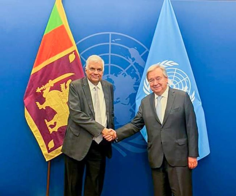 President Wickramasinghe  meets UN Secretary General