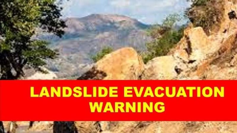Red notices of landslide warnings extended