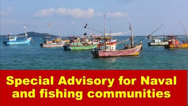 Special advisory for naval and fishing communities  