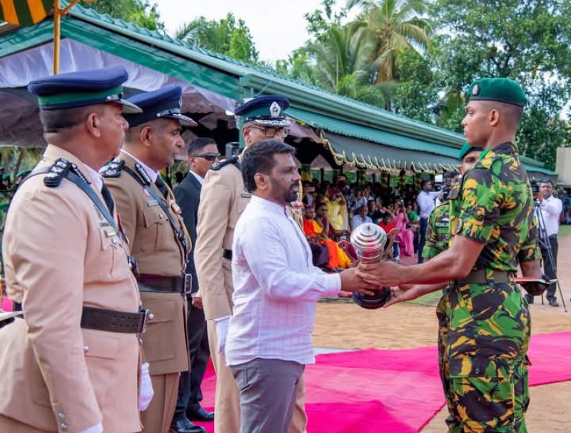 Prez attend a passing out parade at katukurunda STF  Camp