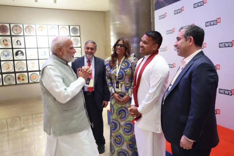Namal Rajapaksa meets Indian Prime minister Narendra Modi