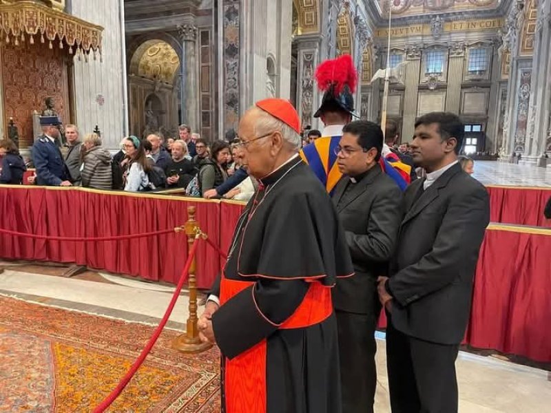 Cardinal Malcolm Ranjith Pays Final Respects to Pope Francis