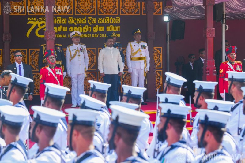 Sri Lanka Navy marches in pride at 78th Independence Day