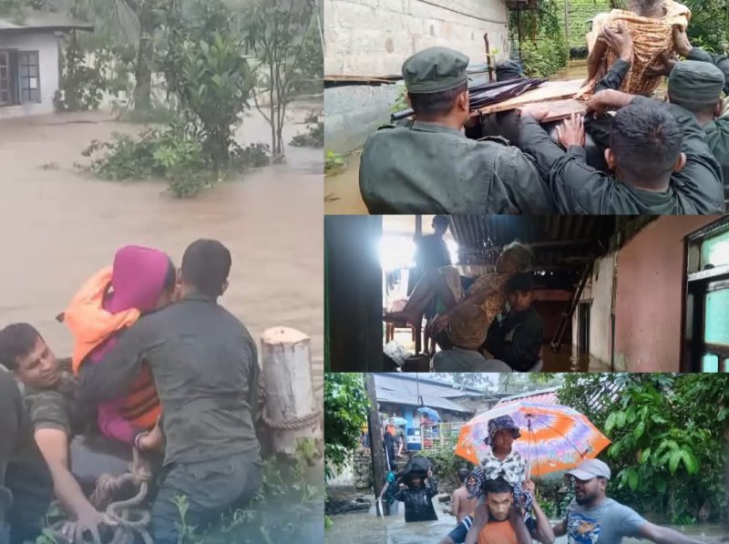 Army rescues 24 flood-affected families in Kotagala 