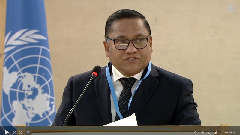 Foreign  minister addressed the 58th UNHRC  in Geneva