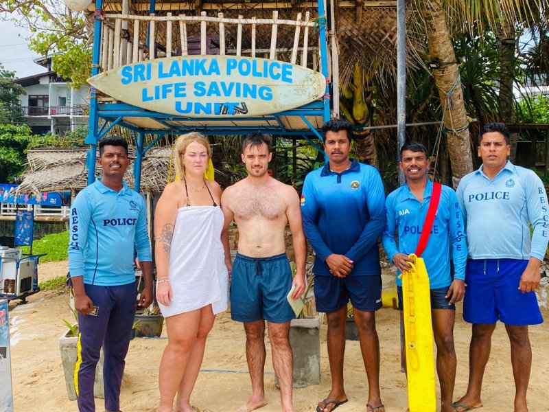 Austrian rescued from drowning in Mirissa
