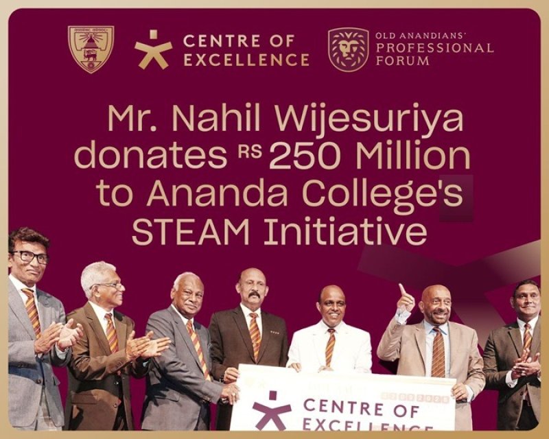 Nahil Wijesuriya donates Rs. 250M for STEAM education