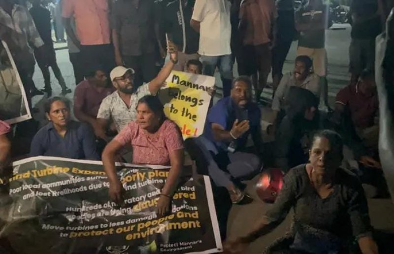 Protests intensify in Mannar over wind power project