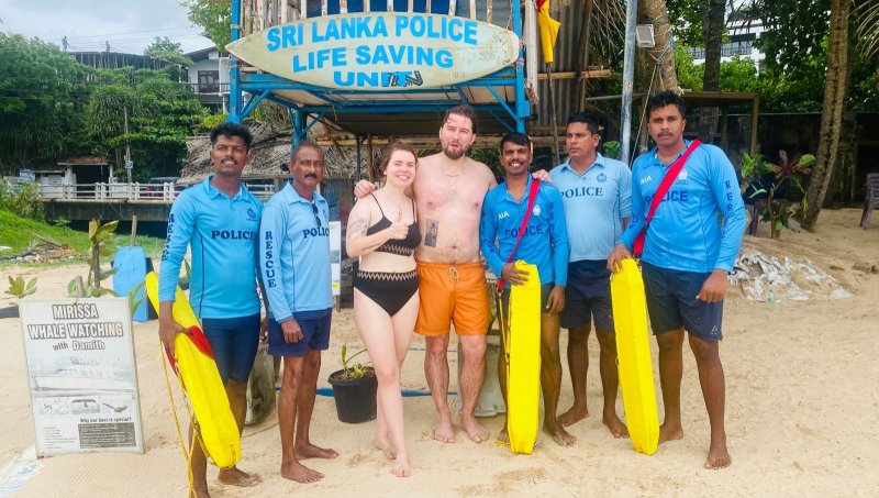 Four foreign tourists rescued from strong currents