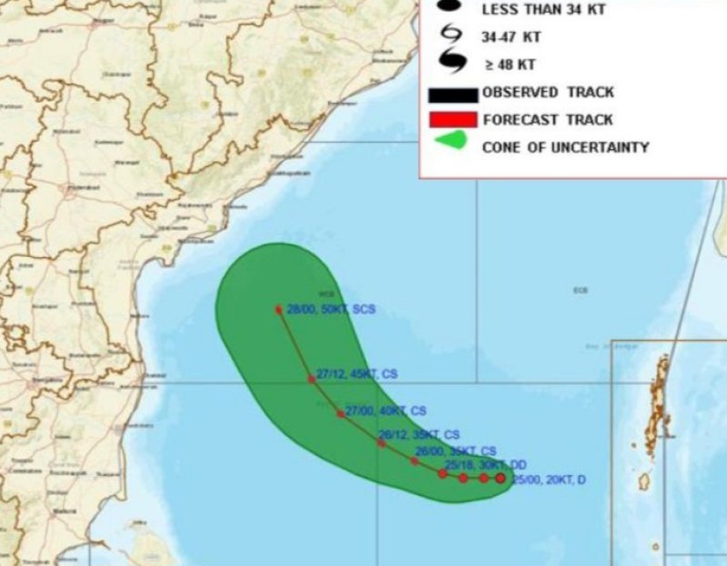 Cyclonic conditions developing in Bay of Bengal