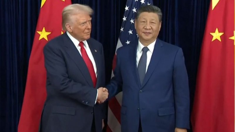 Handshakes and whispers: Trump and Xi's meeting