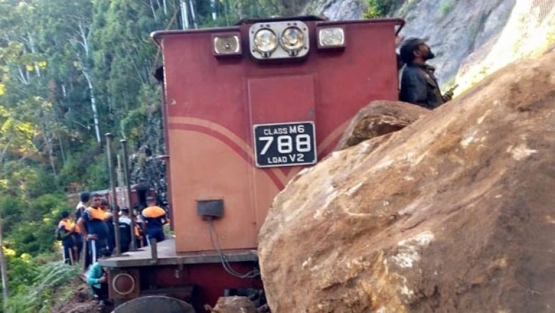 Landslide derails night mail train