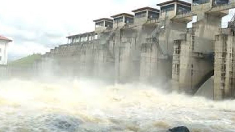 Deduru Oya Reservoir spill gates opened