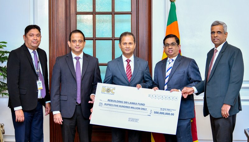 Bank of Ceylon donates Rs. 500Mn to &lsquo;Rebuilding Sri Lanka&rsquo; 