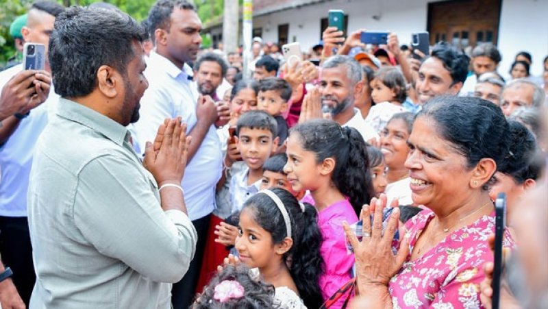 President visits landslide-affected families in Kandy