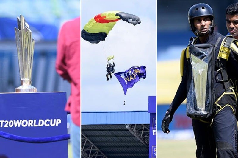 World Cup Trophy lands at R. Premadasa Stadium