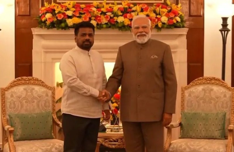 PM Modi meets Sri Lankan President at AI Summit