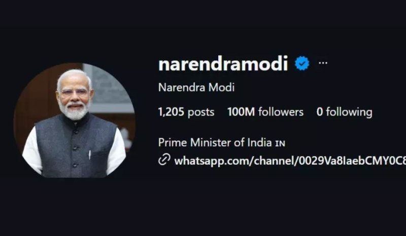 Modi first world leader to cross 100 mn Instagram followers