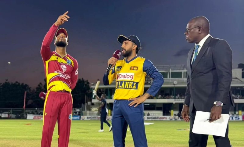 West Indies win toss elect to bowl in third T20I against SL