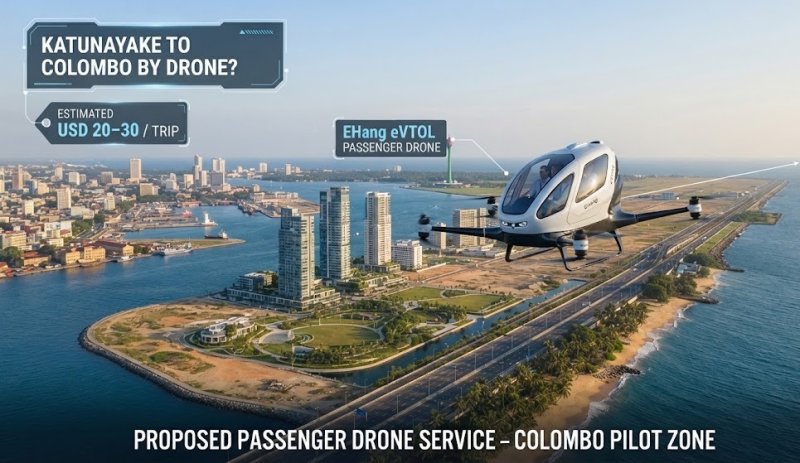 Katunayake to Colombo by Drone for USD 20&ndash;30?